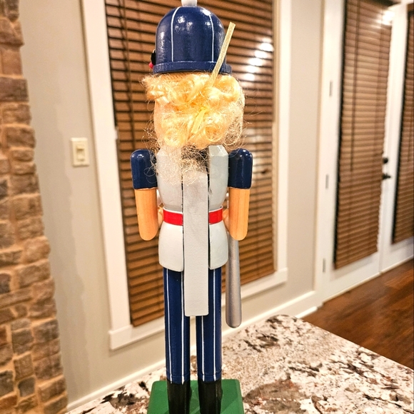 Baseball/Softball Player 14" Wood Nutcracker - Picture 4 of 7